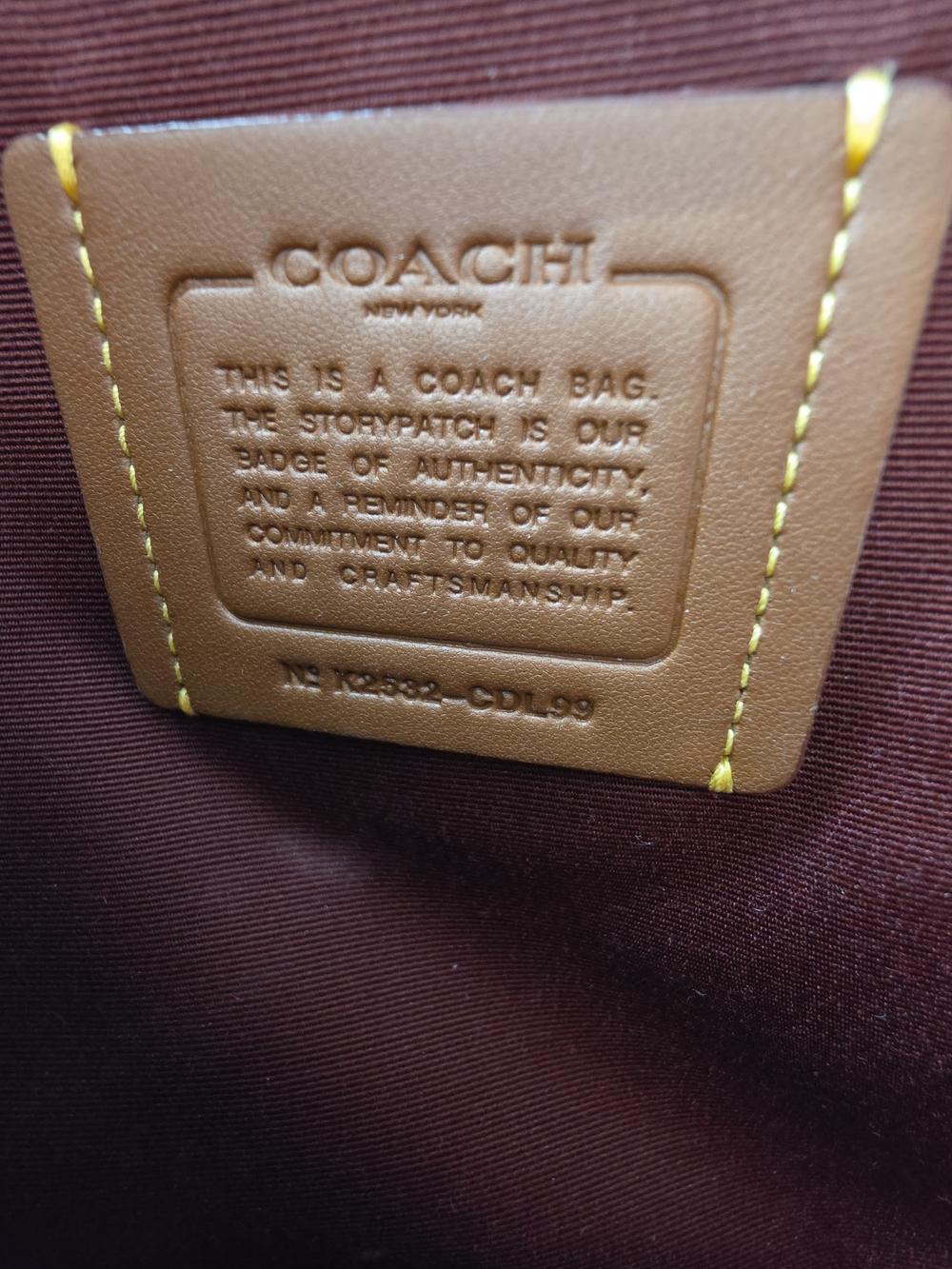Coach Signature Tote Bag Signature Leather Gold/Peony - Picture 5 of 10